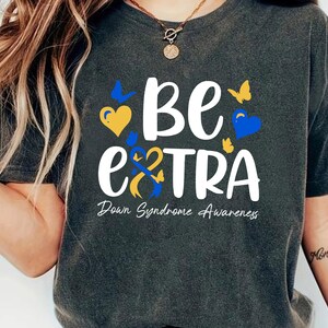 Be Extra Down Syndrome Awareness SVG PNG, Yellow and Blue Ribbon ...