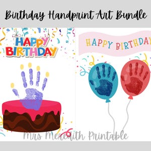 Birthday Handprint Art Bundle