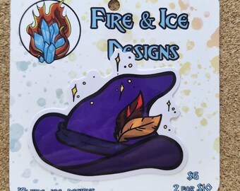 Weather Resistant Vinyl Witchy Stickers, 3"