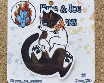 Weather Resistant Vinyl Cat & Dogs Stickers, 3"