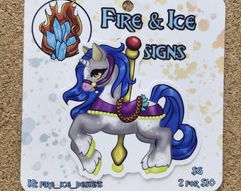 Weather Resistant Vinyl Horses and Ponies Stickers, 3"