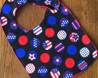 Fourth of July Circle Flags Bib Baby/Toddler Bib