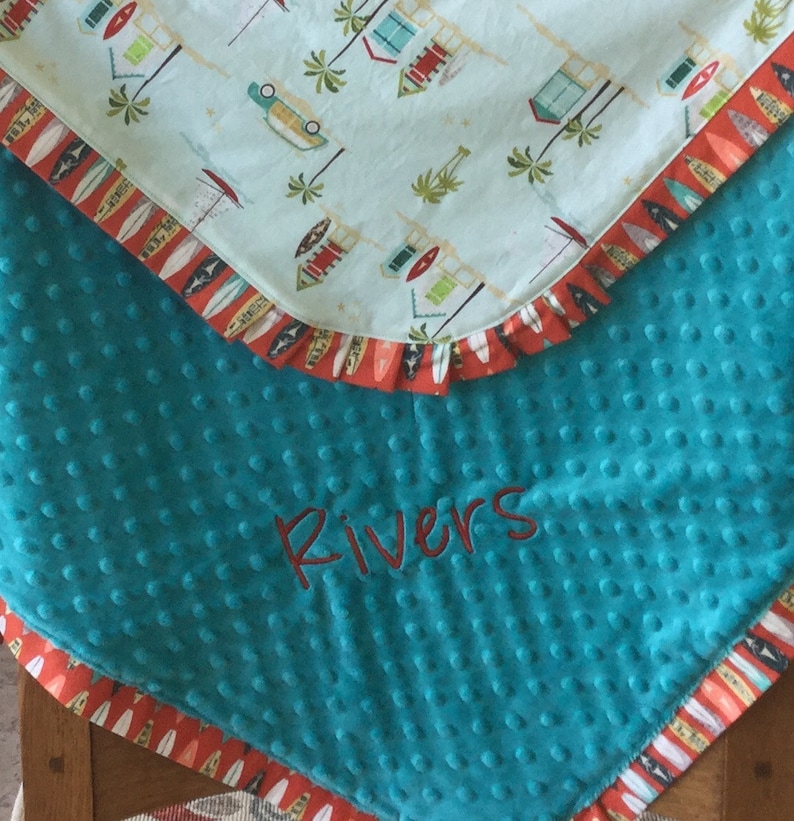 Giraffe Flannel Blanket and Burp Cloth Set....personalization available