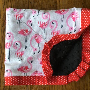 Flamingo Minky Blanket...Can be Persoanlized