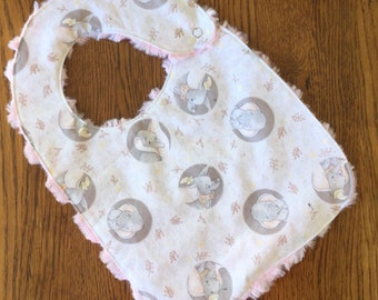 Sweet Dumbo the Elephant Minky Baby/Toddler Bib