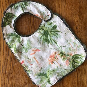 Flamingo With Palm Trees Baby/Toddler Bib