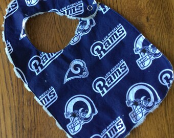 Los Angeles Rams Minky Baby/Toddler Bavaglino