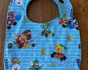 NEW…MarioKart Characters Gaming Minky Baby/Toddler Bib