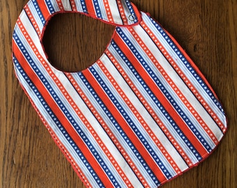 Fourth of July Stars and Stripes Bib Baby/Toddler