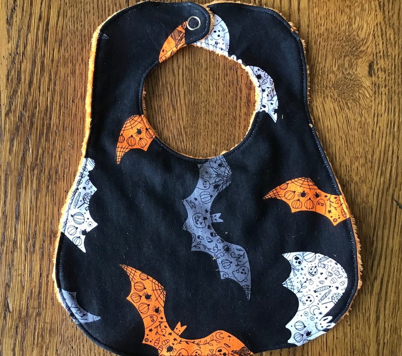 on sale until April 20 ANNUAL BIB SALE New...Halloween Bat Slightly Smaller Infant Only Bib