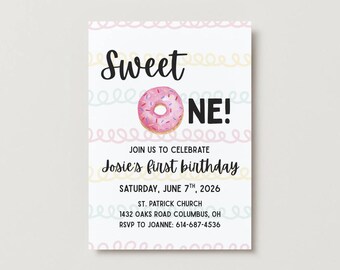 Sweet ONE first birthday party donut