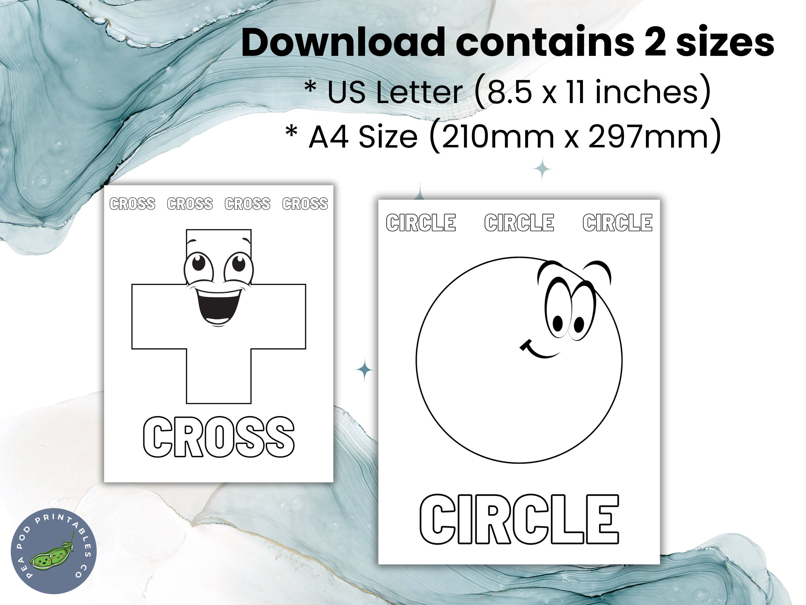 2D Shape Colouring Sheets | Math Geometry Coloring Sheets | Funny Faces ...