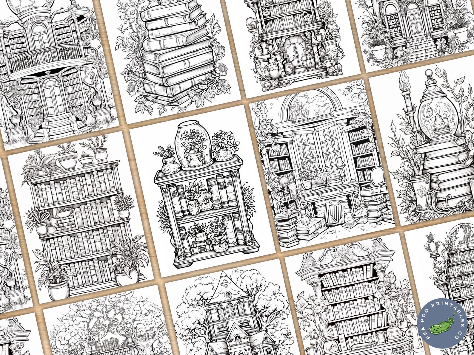 Enchanted Library Colouring Book | Love Books | Library Themed ...