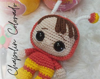 Handmade Chapolin Colorado Amigurumi Doll – Iconic Latin Superhero Crochet Doll | 100% Mercerized Cotton Yarn, Unique Handmade Gift