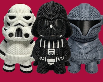 3D Printed Knitted Star Wars Trio