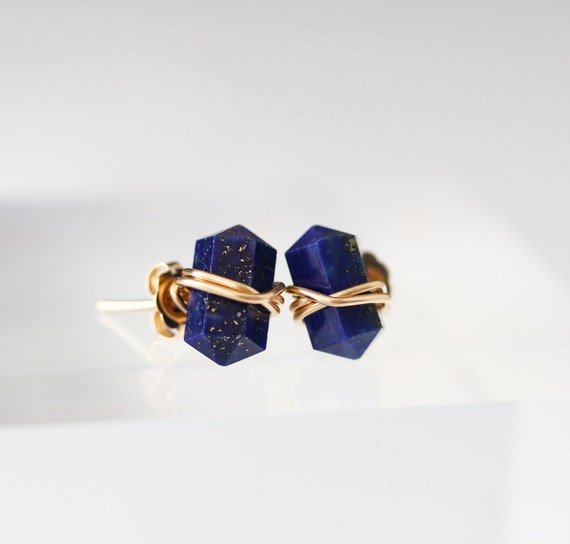 Lapis Lazuli Point Earring