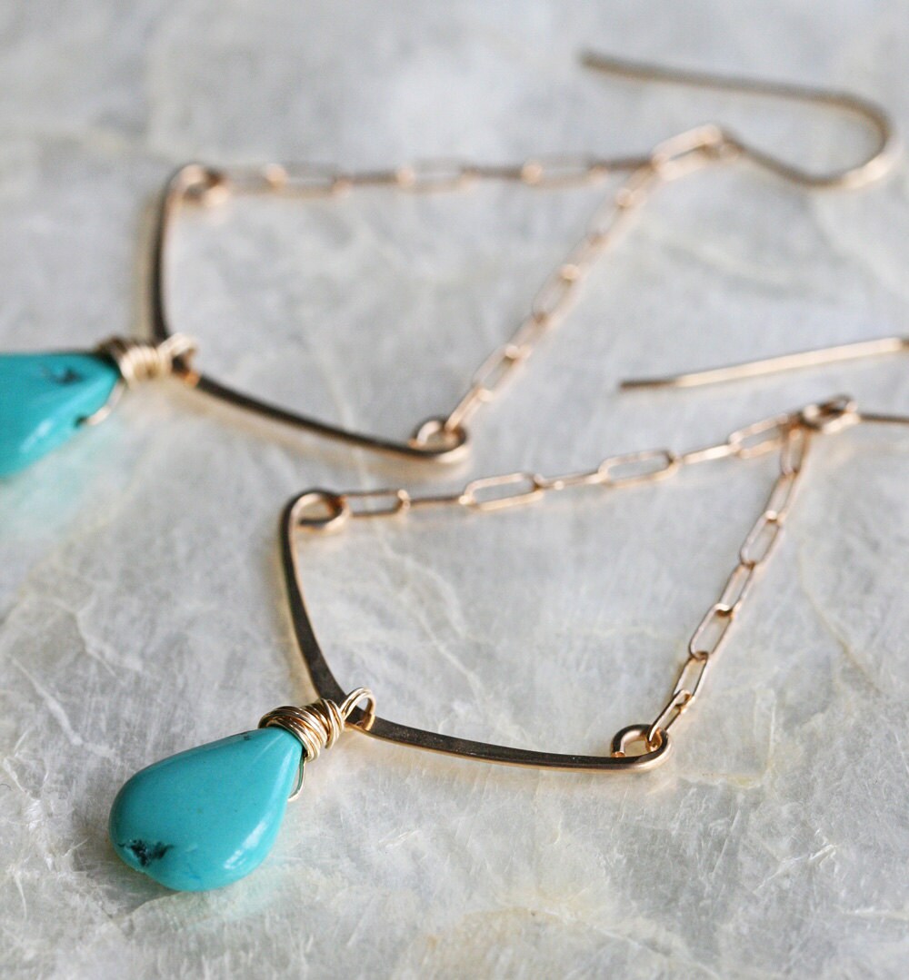 •STRAY• chevron amethyst tear + gold earrings