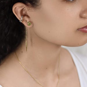 Gemstone Earrings, Raw Gemstone Studs, Birthstone Jewelry, Wedding Party Gifts, Bridesmaids Gifts, Birthday Gifts image 9