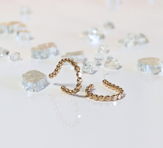 Silver & Gold Dot Ear Cuffs