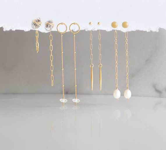 Glam Drops Collection - Studs & Back Dangles