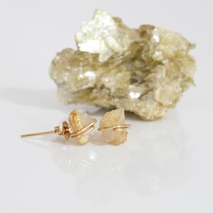 Gemstone Earrings, Raw Gemstone Studs, Birthstone Jewelry, Wedding Party Gifts, Bridesmaids Gifts, Birthday Gifts image 14