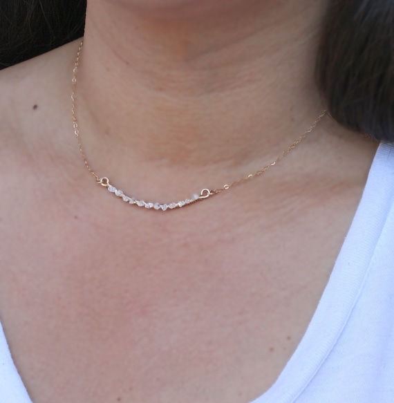 Herkimer Diamond Necklace, Crystal Necklace, Quartz Necklace, Layering Necklace, Diamond Necklace, Herkimer Diamond Jewelry
