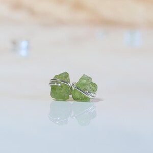 Gemstone Earrings, Raw Gemstone Studs, Birthstone Jewelry, Wedding Party Gifts, Bridesmaids Gifts, Birthday Gifts image 11