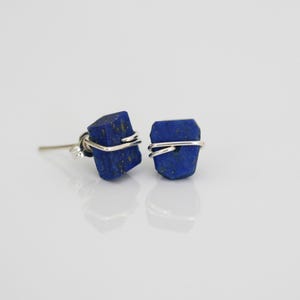 Gemstone Earrings, Raw Gemstone Studs, Birthstone Jewelry, Wedding Party Gifts, Bridesmaids Gifts, Birthday Gifts image 12