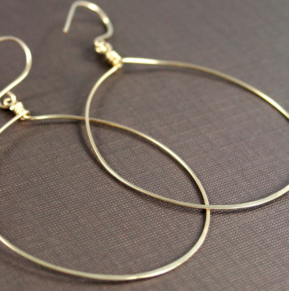 Large Round Gold Hoop Earrings