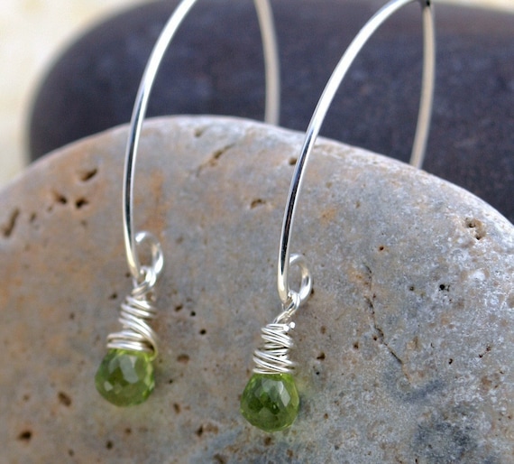 Small Peridot Dangle Earrings