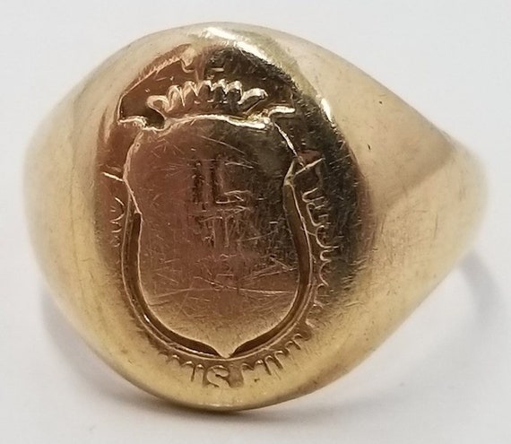 10k sold gold vintage signet ring