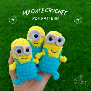 Minion Crochet Plush Amigurumi Keychain Toy Pattern PDF | Tutorials in English