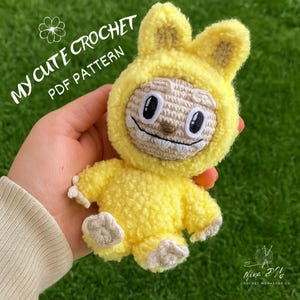 Labubu Crochet Amigurumi Toy Pattern PDF | Tutorials in English