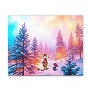 Calvin and Hobbes Art Canvas Home Decor | Office Decor | Nursery Decor | Comic fan gift