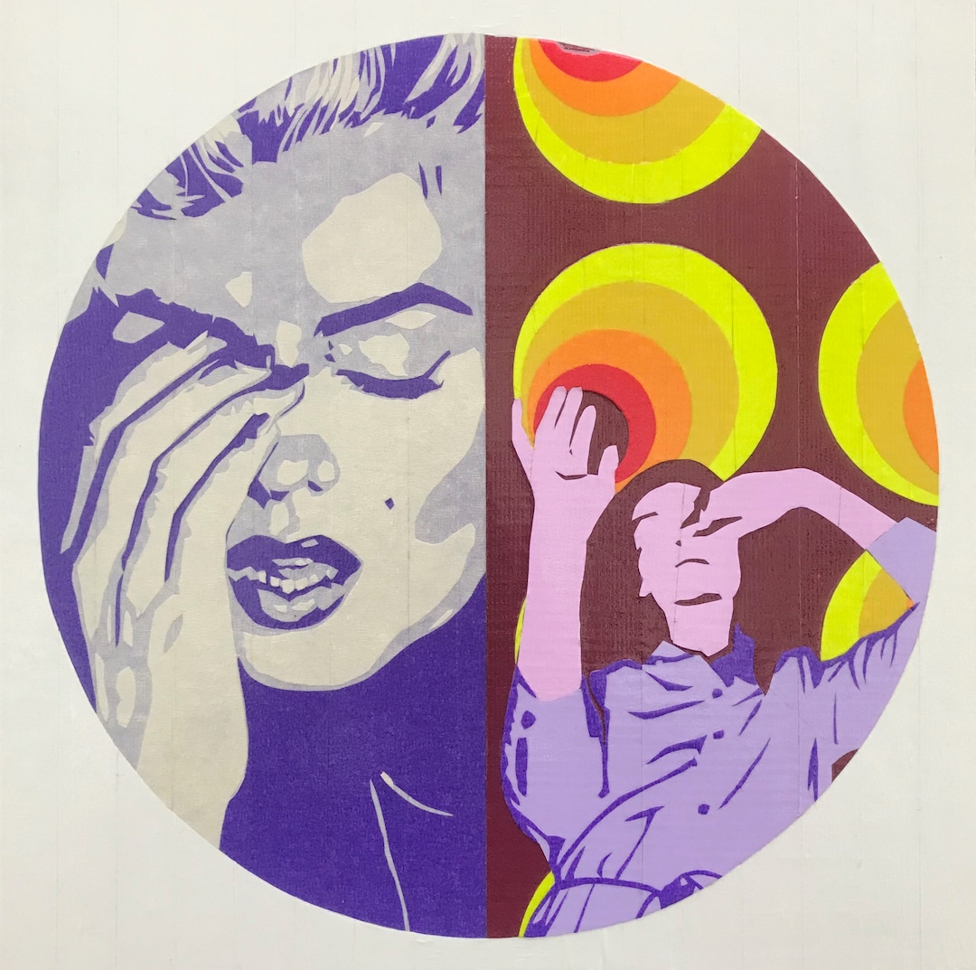 Original Art Duct Tape Art Tape Art Marilyn Monroe Barbie Etsy