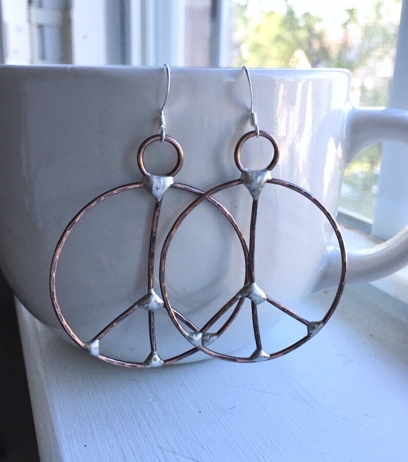 Peace Earrngs, Hppe Dangles, Boho Jewelry, Green Earrngs, Hamsa