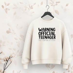 Official Teenager T-Shirt: 13th Birthday Gift, Custom Teen Sweatshirt