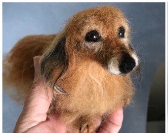 Personalized Custom dog needle felted sculpture made to order any dog breed replica