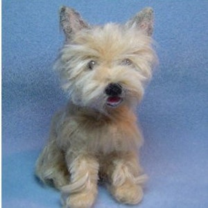 Custom Cairn Terrier Dog felted Pet portrait Sculpture Animal