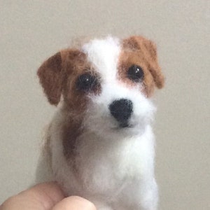 Jack Russell Terrier Custom dog art  needle felted sculpture Pet Portrait Memorials