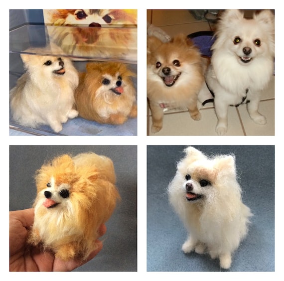 Personalized Pomeranian Spitz Type Custom Felted Dog Memorial Etsy