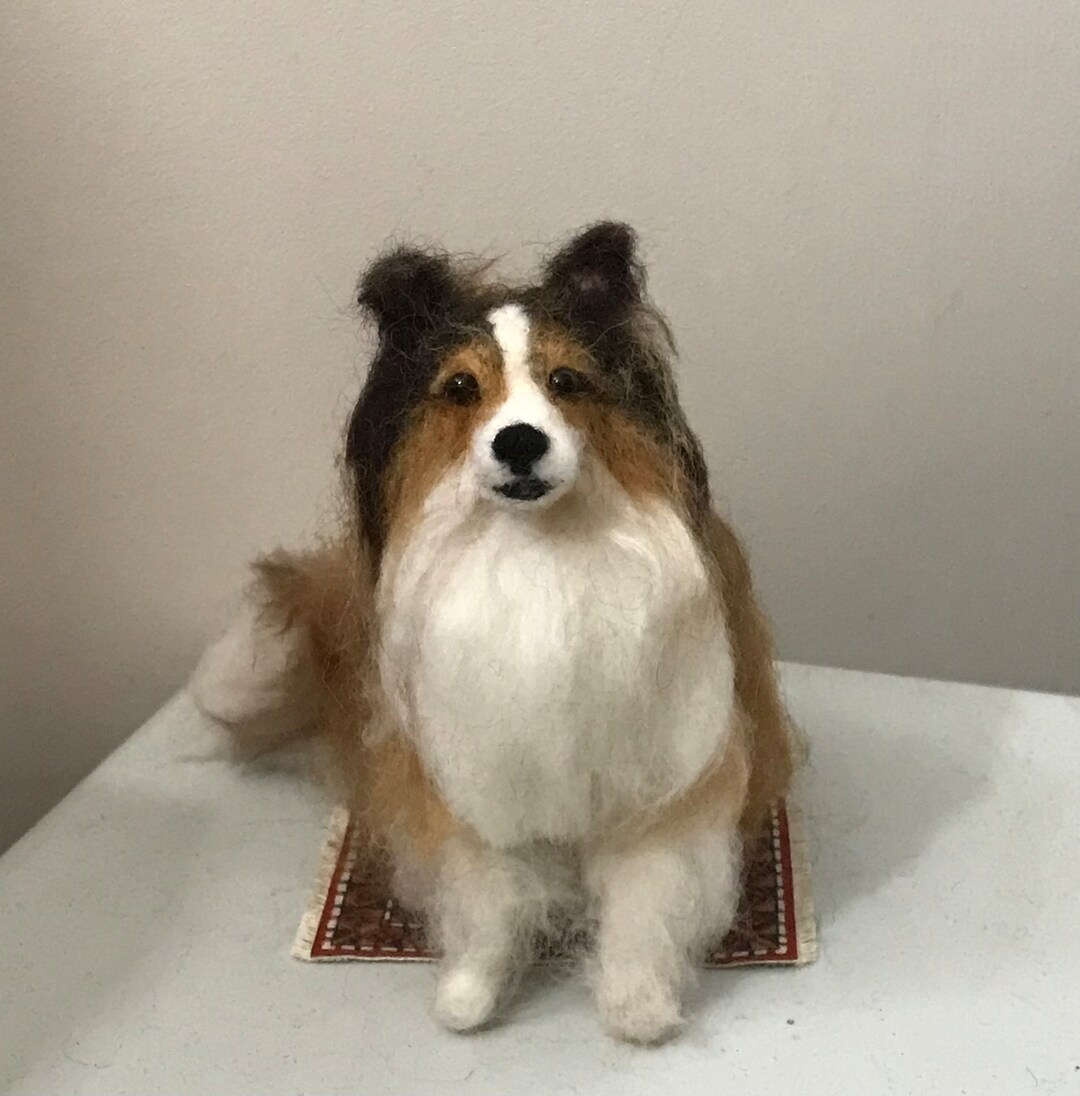 Custom Shetland Sheepdog Sheltie Needle Felted Dog Replica Memorial Etsy