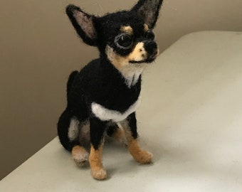 Custom felted dog Chihuahua replica or any dog breed personalized