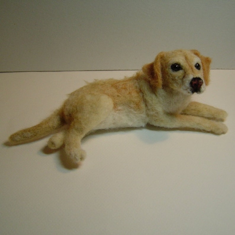 Needle felted Labrador Retriever sculpture custom pet portrait image 4