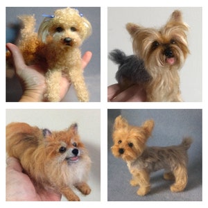 Custom needle felted dog replica personalized animal art