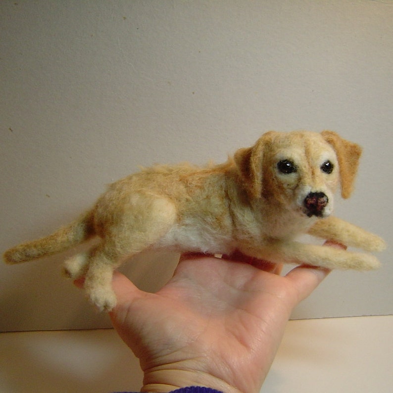 Needle felted Labrador Retriever sculpture custom pet portrait image 1