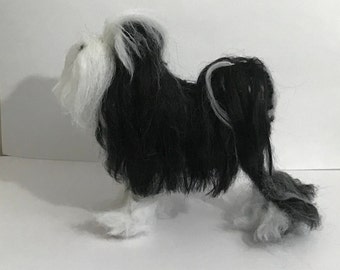 Custom felted Lowchen dog sculpture Löwchen personalized pet