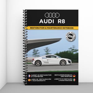 AUDI R8: restoration and maintenance booklet - 100 pages - A4 format