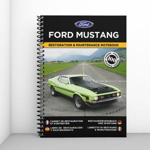 FORD MUSTANG: Restauratie- en onderhoudslogboek - 100 pagina's - A4 - Gratis verzending met Mondial Relay + verrassingscadeau!