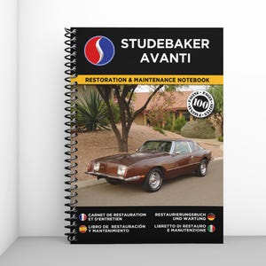 STUDEBAKER AVANTI: restoration and maintenance booklet - 100 pages - A4 format